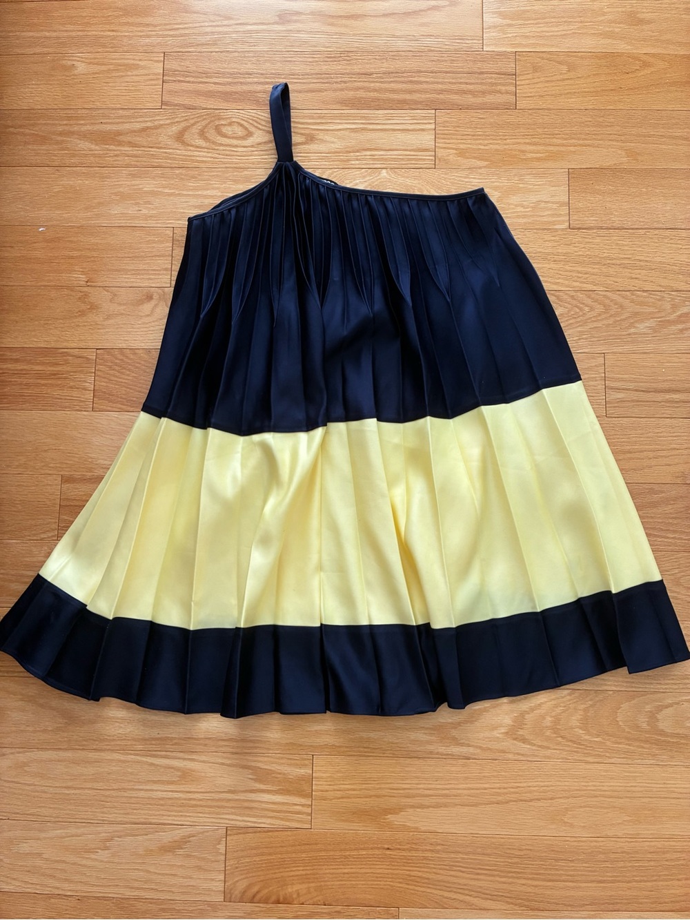 ASOS Navy Blue and Yellow Dress